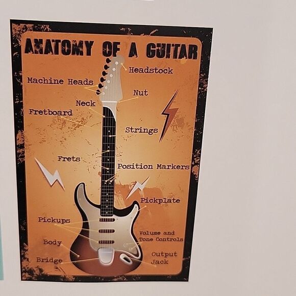 NEW GUITAR PLAYER LESSONS POSTER country acoustic Taylor 24 X 36 SEALED NWT - Picture 1 of 1